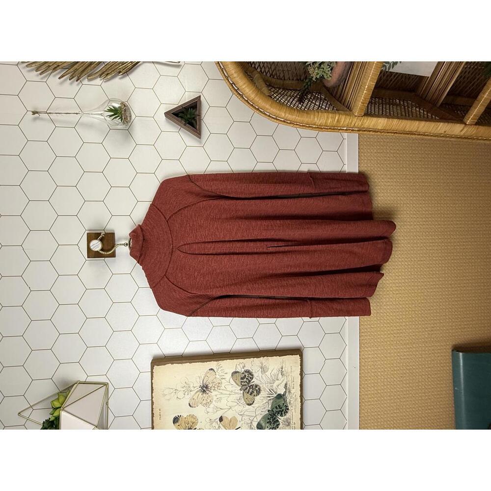 We The Free Rust Red Draped Split Back Turtleneck… - image 4